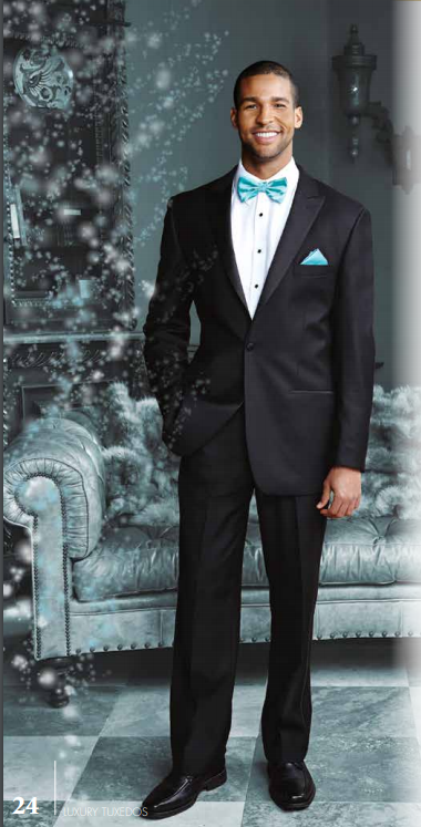 "Ethan" Black Super 150's Luxury Viscose Blend Suit Pants